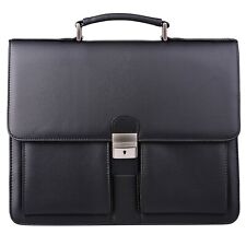 Mens New PU Leather Attache Briefcase Traditional Messenger Lawyer Bag, MBYX015
