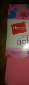 new nwt plain med pink Hanes girls tights size Large L  - Picture 1 of 2