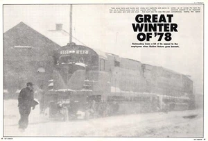 Rock Island E8/9 Cleveland Alliance & Ravenna Ohio 1978 Blizzard Vtg Mag Excerpt - Picture 1 of 3