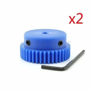 2 piezas 1 módulo de nailon spur engranaje 38 dientes orificio 6 mm motor de nailon rueda de engranajes con escalones - Imagen 1 de 5