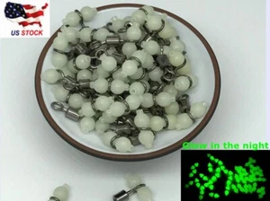 50Pcs Glow 3-Way Gourd Rolling Swivel Ring Connector Sea Fishing Tackle Size 2# - Picture 1 of 9