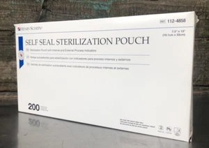 *SCATOLA 200* Henry Schein Sacchetto Sterilizzazione Autosigillante 7,5" x 13" REF 4858 - Foto 1 di 4