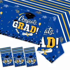 3 PCS Graduation Tablecloths 2023 Table Cover for Congrats Grad Party Supplies - Picture 1 of 7