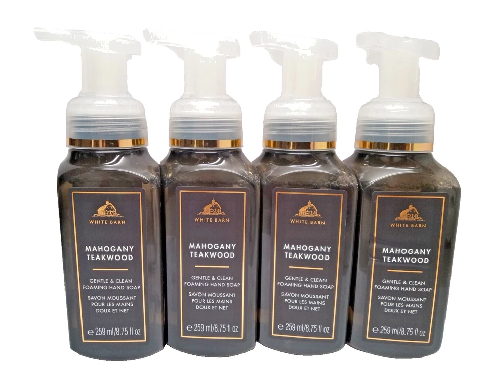 PACK DE 4 JABONES DE MANOS ESPUMOSOS SUAVES Y LIMPIOS BATH & BODY WORKS ROSA Y ÁMBAR 8,75 OZ, Foto 1 de 1