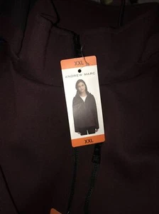 Andre Marc Womens Knit Jacket Wine Color. Removable Hoodie - Picture 1 of 1