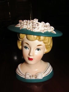 Makellose Relpo Vintage Keramik Kopf Vase. 5,5" - Bild 1 von 5