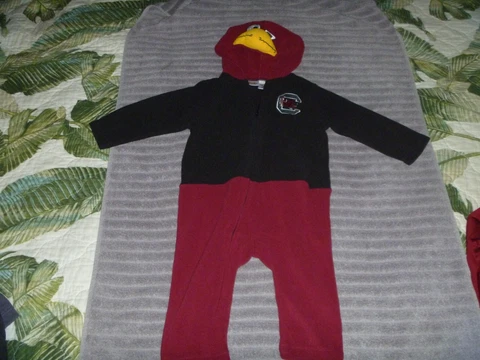 YOUTH USC SOUTH CAROLINA GAMECOCKS FOOTBALL FLEECE COCKY OUTFIT W/ HOOD COSTUME Cover