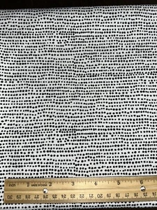 New Dear Stella Moonscape Fabric l Vanilla l White Black Dots - Picture 1 of 2