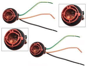 Universal Pigtail Wire Female Socket 1157 S Two Harness Front Turn Signal OE - Picture 1 of 9