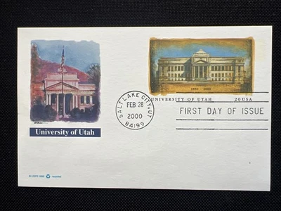 University of Utah Park Building 20c Postcard 1st Day Issue Fleetwood 2000 - Image 1 of 2