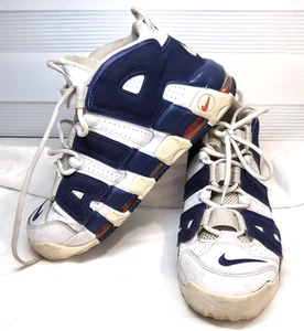 Nike Air More Uptempo Knicks Sz 10.5 Mens Blue And White Missing 1 Insole - Picture 1 of 16