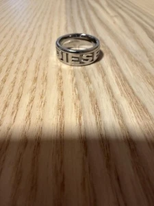 Diesel Men Ring Size 6.5 Engraved logo Luxury Unisex Casual Fashion Accessory - Picture 1 of 3