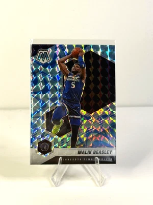 2020-21 Panini Mosaic - Malik Beasley #162 Reactive Blue Prizm - Image 1 of 2