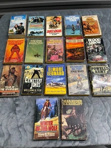 Lot of 17 Mixed Western Paperback Books Max Brand Stagecoach Jake Logan - Picture 1 of 12