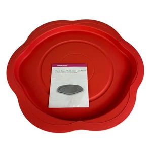 Tupperware 16" Open House Lazy Susan Carousel Serving Tray Harvest Orange - Picture 1 of 4