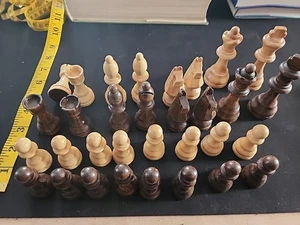 DA VINCI Staunton Wood Chess Pieces 32 Chessmen (3.0 Inch King) - Picture 1 of 4