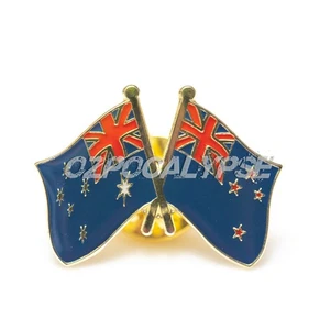 Australia & New Zealand Friendship Pin - Badge Collar Australian Flag Kiwi NZ - Picture 1 of 2