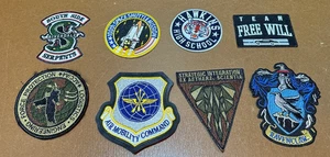 Lot of 8 assorted Patches Hook & Loop iron-on Harry Potter Air Mobility - Picture 1 of 6