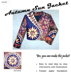 AUTUMN SUN JACKET Quilt Fashions Pieced Quilted S,M,L UNCUT Sewing Pattern ©2004 - Picture 1 of 4
