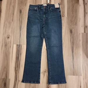 Madewell Mid Rise Kick Out Jeans Womens Size 31 Tall Denim Stretch New - Picture 1 of 12
