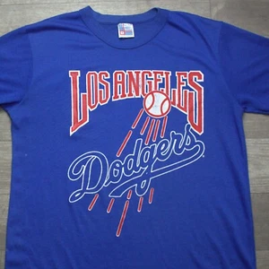 VINTAGE 90s LA Dodgers Shirt Mens XL Navy Blue Los Angeles Cali Baseball - Picture 1 of 9