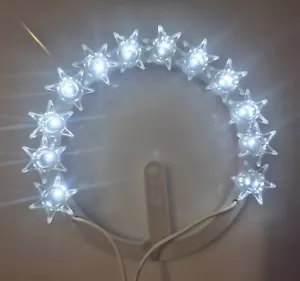 CORONCINA LUMINOSA ELETTRICA STELLARIO VOTIVO A LED DIAMETRO 10 LUCE BIANCA - Foto 1 di 3