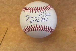 DAVE RIGHETTI 81 A.L. ROY SIGNED AUTOGRAPHED M.L. BASEBALL BECKETT AUTH - Picture 1 of 2
