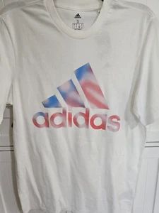 Mens Adidas Americana Shirt NEW White Sleeve Size Medium - Picture 1 of 1