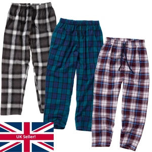 Bedlam Older Boys Long Flannel Check Pyjama Bottoms Sleep Blue Winter Nightwear