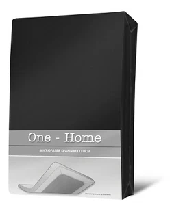 Spannbettlaken schwarz 180x200 cm - 200x200 cm Microfaser Spannbetttuch - Bild 1 von 5