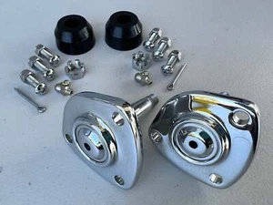1955-70 CHEVY IMPALA BELAIR BISCAYNE PREMIUM HD 3HOLE UPPER BALL JOINTS / CHROME - Bild 1 von 4