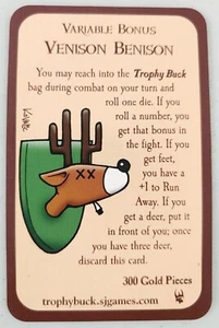 Venison Benison - Munchkin: Trophy Buck Promo Card - Sept 2013 - Steve Jackson - Picture 1 of 2