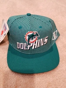 Vintage Miami Dolphins Hat Snapback Cap NFL Football Logo Athletics Pro Line NWT - Picture 1 of 10