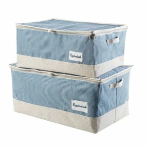 Waterproof Fabric Storage Basket Box Bags Container Closet Organizer Foldable - Picture 1 of 13
