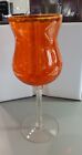 large amber color wine glass 13 1/4 inches tall