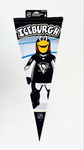 Pittsburgh Penguins Mascot Iceburgh Pennant WINCRAFT ROLL & GO FELT PENNANT NEW Cover