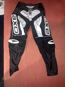 AXO sport motorcycle racing pants black and White racing 36”waist 52” Length - Picture 1 of 9