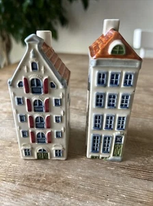 Rare X2 Hooghoudt Honge graan jenever miniature dutch houses 2461 H93 Goedewaagen - Bild 1 von 5