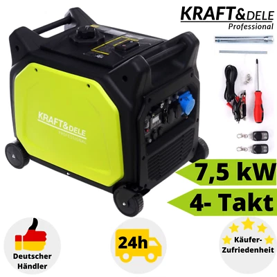 Stromerzeuger Inverter Benzin 4 Takt Notstromaggregat Stromgenerator Leise 7500W - Bild 1 von 4
