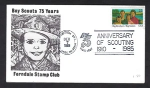 1985 Boy Scout cancel 75th anniversary Oak Park MI BSA Ferndale Stamp Club - Picture 1 of 1