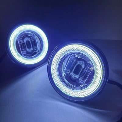 For 2007-2014 Chevrolet GMC Ford Pontiac LED Fog Light w/ Wires Switch Halo Ring - Image 1 of 4