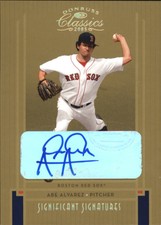 2005 Donruss Classics Significant Signatures Gold Card #66 Abe Alvarez/50
