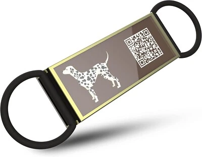 DISONTAG QR Code Silent Hundemarke ID 18 Hunderassen Personalisierte Soziale Online