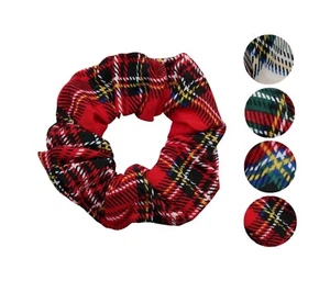 Corbata elástica para la cabeza bobble con estampado de tartán a cuadros escoceses. - Imagen 1 de 6