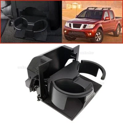 Drink Rear Center Console Cup Holder For Nissan Pathfinder Frontier Xterra Black Foto 1 de 4