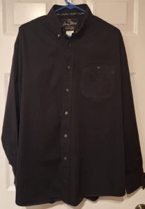 Camisa de hombre George Strait Collection By Wrangler con botones grande LS negra lisa - Imagen 1 de 7