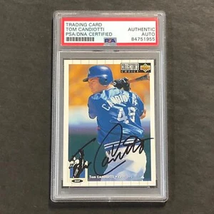 1992-93 Upper Deck #402 Tom Candiotti Signed Card AUTO PSA Slabbed Dodgers - Bild 1 von 2