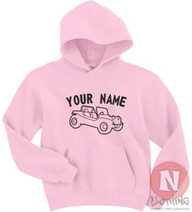 Personalised Beach Buggy Hoodie kids Hoody cool fun activity sports activewear - Picture 1 of 13