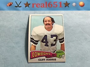 1975 Topps NFL #490 novato Cliff Harris | radiocontrol vintage | corte de los Dallas Cowboys | ex - Imagen 1 de 6