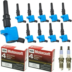 Motorcraft Platinum Engine Spark Plug & Energy Ignition Coil For Ford 6.8L V10 - Picture 1 of 7